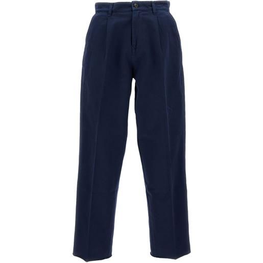 Fay pantaloni con piega - blu