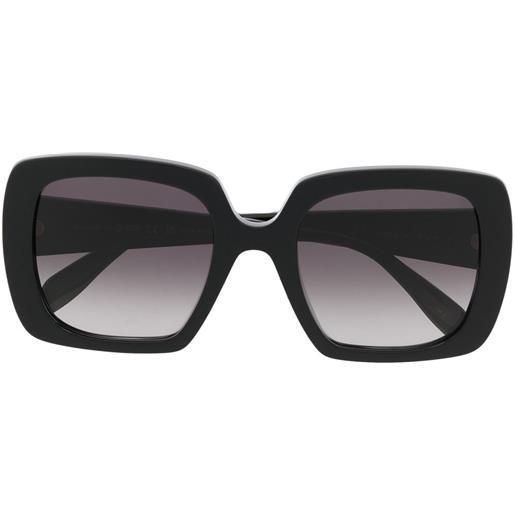 Alexander McQueen Eyewear occhiali da sole squadrati con stampa - nero