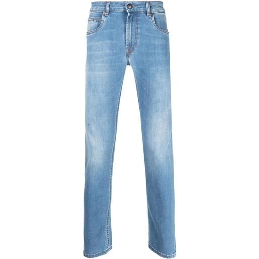 Fay jeans skinny con effetto schiarito - blu