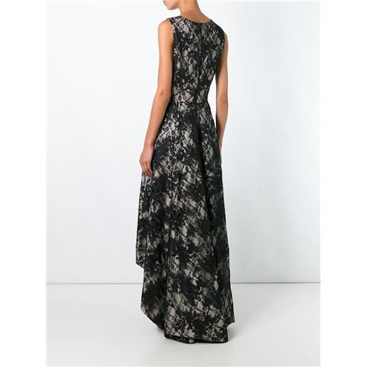 alice + olivia abito con orlo asimmetrico a balze - nero