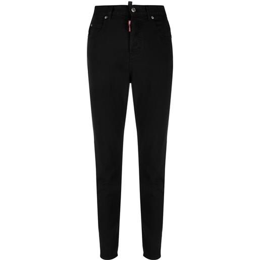 DSQUARED2 jeans affusolati honey a vita alta - nero