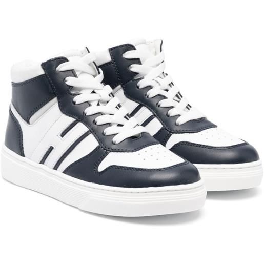 Hogan Kids sneakers alte con design color-block - blu