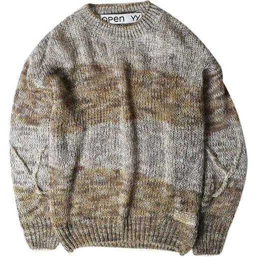 Open YY maglione a righe - marrone