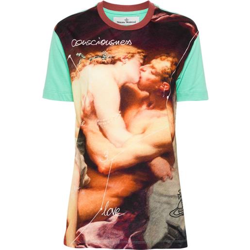 Vivienne Westwood t-shirt kiss classic - verde