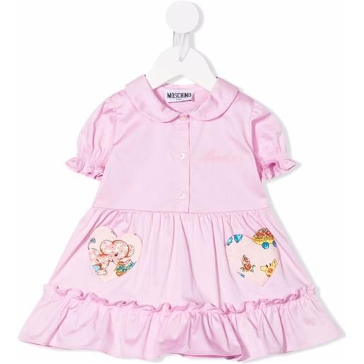 Moschino Kids abito con ricamo - rosa
