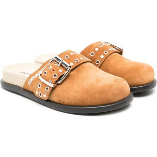 DSQUARED2 KIDS mules con fibbia - marrone