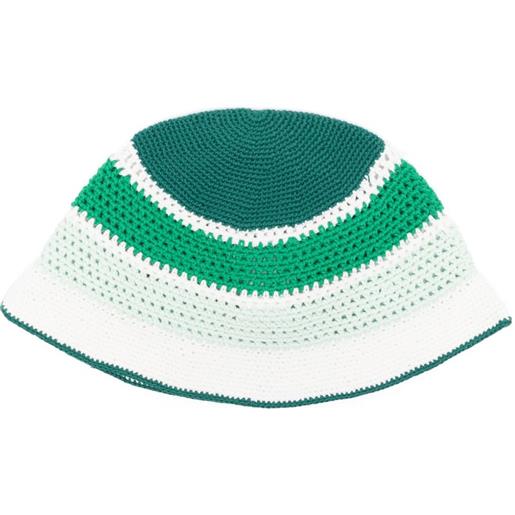 Casablanca cappello bucket a righe - verde