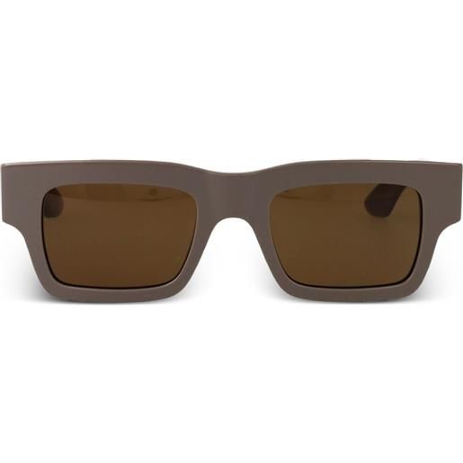 Alexander McQueen Eyewear occhiali da sole con montatura chunky - marrone