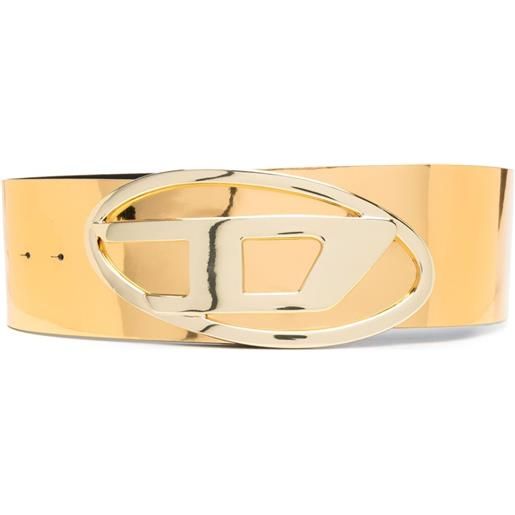Diesel cintura con placca logo - oro
