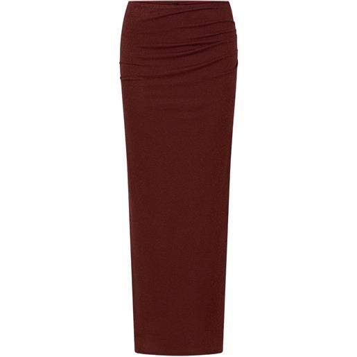 Anna Quan gonna lunga vesper con arricciatura - rosso