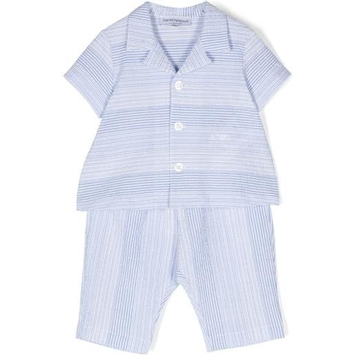 Emporio Armani Kids completo 2 pezzi a righe - blu