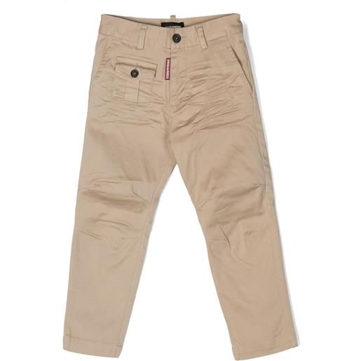 DSQUARED2 KIDS chino con dettaglio logo - toni neutri