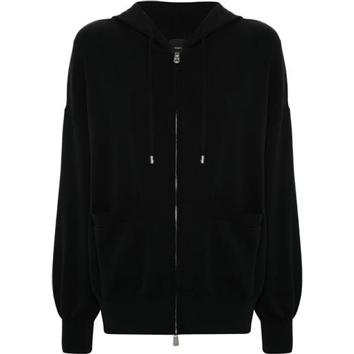 PINKO felpa con cappuccio tirage - nero