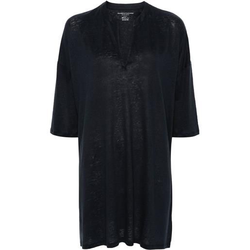 Majestic Filatures tunica con orlo dritto - blu