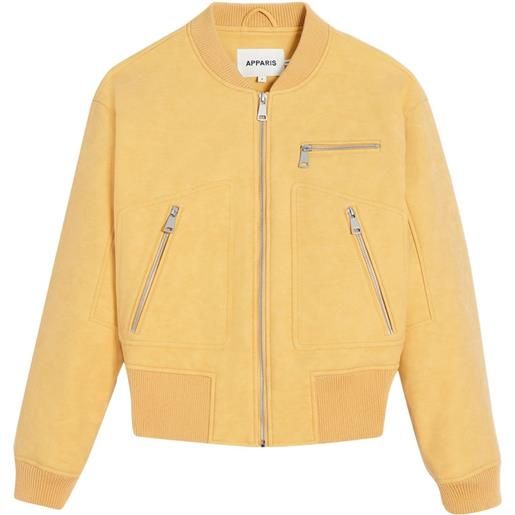 Apparis bomber in finta pelle - giallo