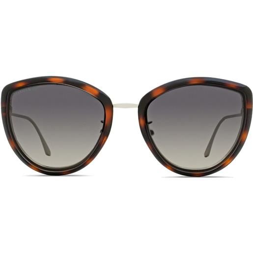 Longines occhiali da sole a farfalla - marrone