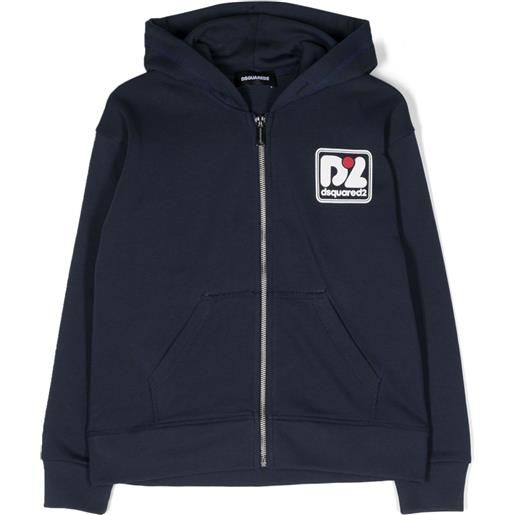 DSQUARED2 KIDS felpa con cappuccio - blu