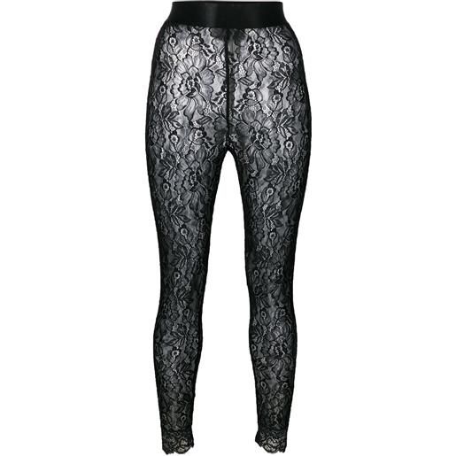 Faith Connexion lace footless tights - nero