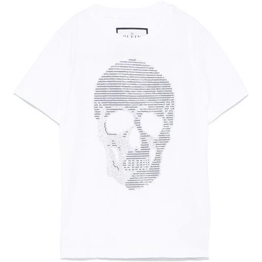 Philipp Plein Junior t-shirt con strass - bianco