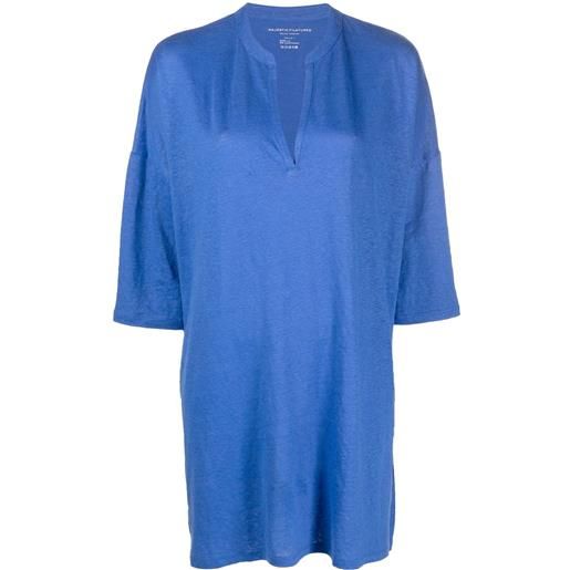 Majestic Filatures top con maniche a 3/4 - blu