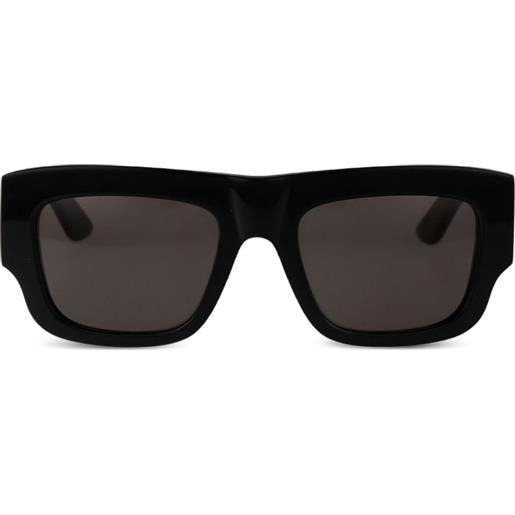 Alexander McQueen Eyewear occhiali da sole squadrati con stampa - nero