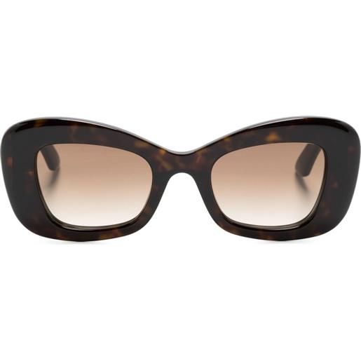 Alexander McQueen Eyewear occhiali da sole cat-eye - marrone