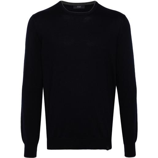 Fay maglione con scollo rotondo - blu