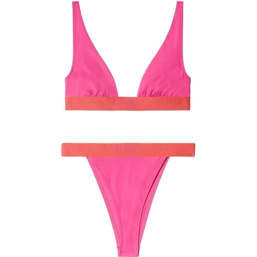 Off-White set bikini bicolore condenced - rosa