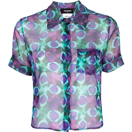 DSQUARED2 camicia con stampa - viola