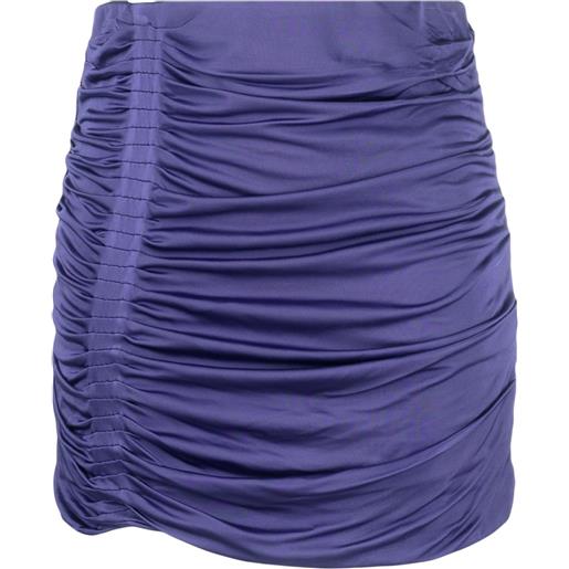 GAUGE81 minigonna a vita alta con ruches - viola