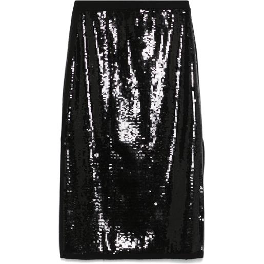 TWINSET gonna midi con paillettes - nero