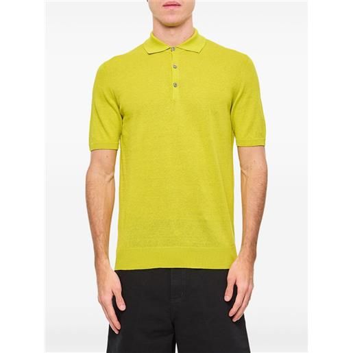 Drumohr polo in lino e cotone - giallo