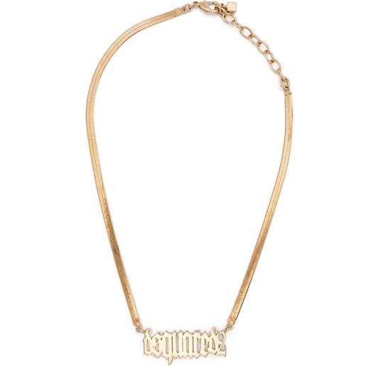DSQUARED2 collana con logo - oro