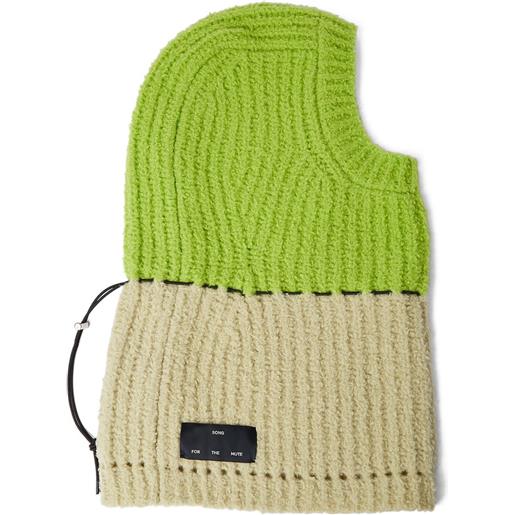 Song For The Mute passamontagna con applicazione - verde