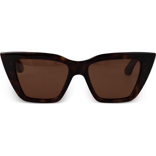 Alexander McQueen Eyewear occhiali da sole cat-eye - marrone