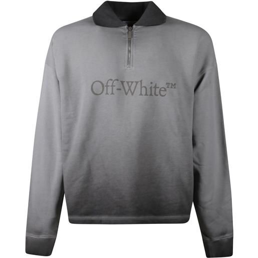 Off-White ombré-effect polo sweatshirt - grigio