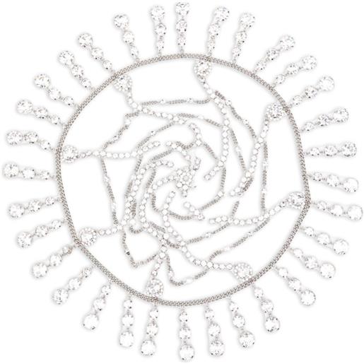 Rabanne crystal-chain headpiece - argento