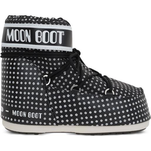Moon Boot stivali da neve con stampa - nero