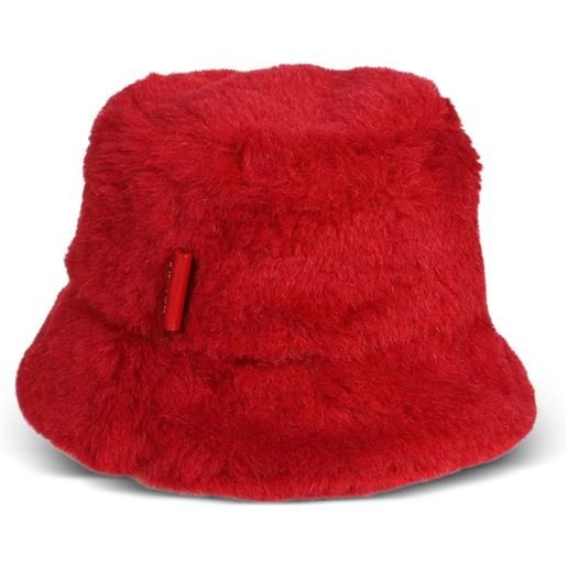 Max Mara cappello bucket con logo - rosso