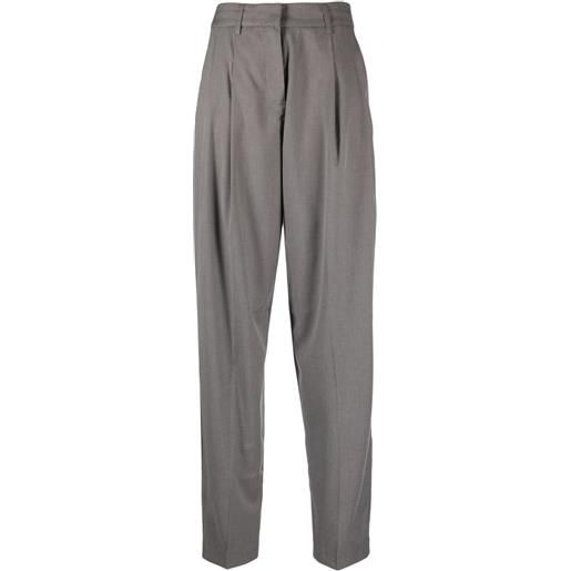 REMAIN pantaloni sartoriali con pieghe - grigio