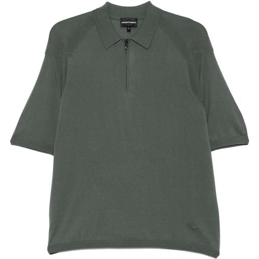 Emporio Armani polo in maglia fine - verde