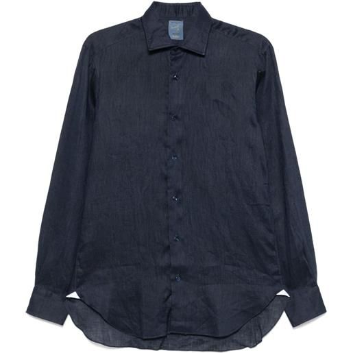 Barba camicia in lino - blu