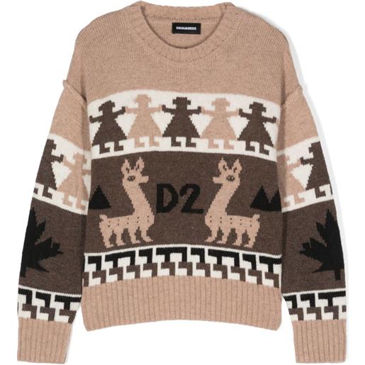 DSQUARED2 KIDS top maglia a maniche lunghe - toni neutri
