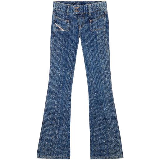 Diesel jeans d-ebush svasati a vita bassa - blu