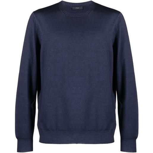 Fay maglione girocollo - blu