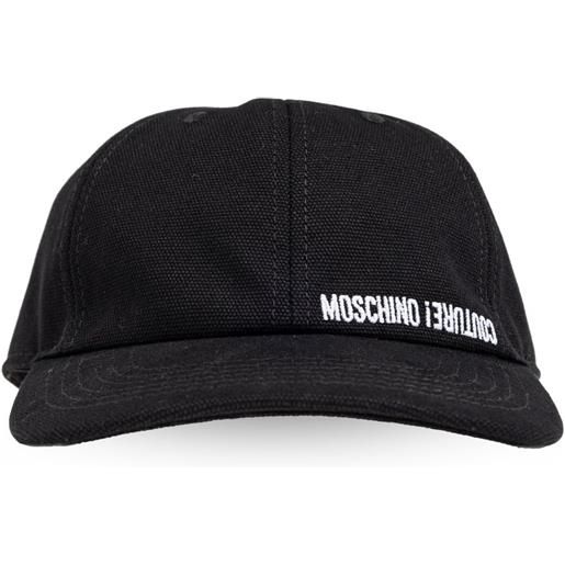 Moschino cappello da baseball con ricamo - nero