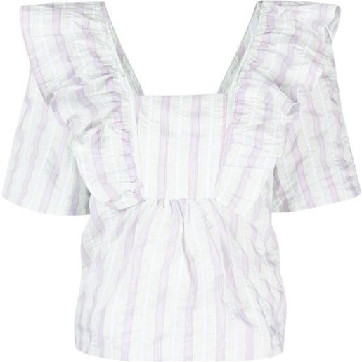 GANNI blusa a righe - verde