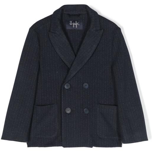 Il Gufo blazer a righe doppiopetto - blu