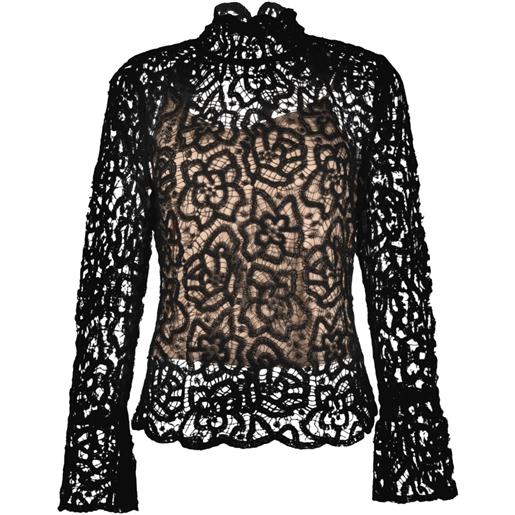 TWINSET blusa a doppio strato - nero