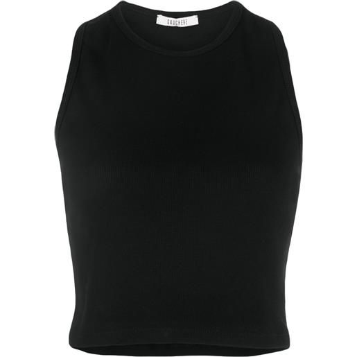 Gauchère top crop con scollo olimpionico - nero